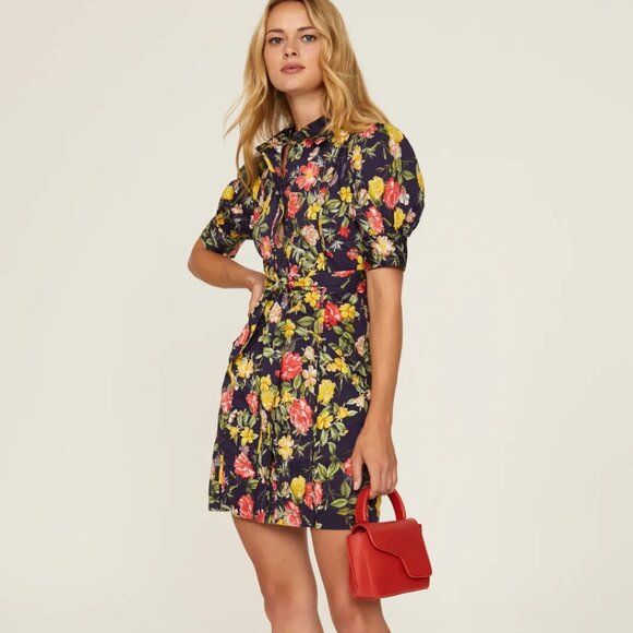 Marissa Webb Dresses & Skirts - Marissa Webb Multi-floral Printed Puff Sleeve Dress 4